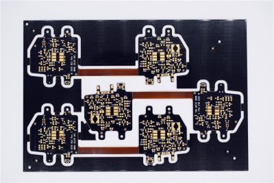 Four-layer soft and hard board, immersion gold, black oil/covering film